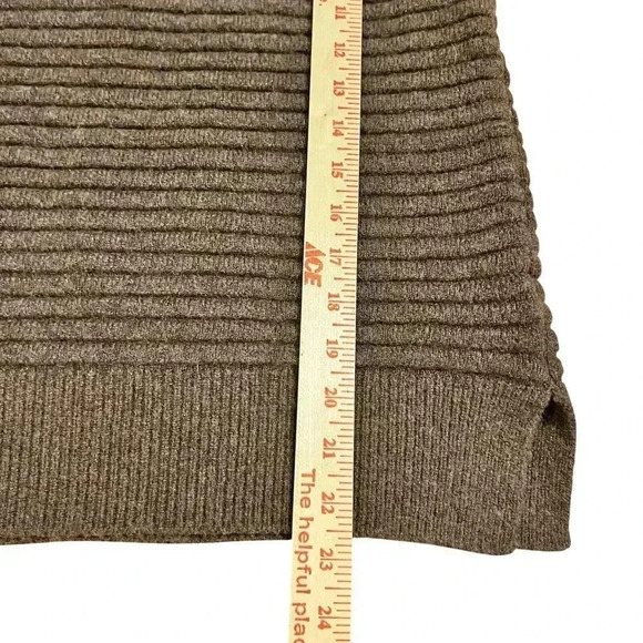 Madewell Elsmere Pullover Crewneck Sweater Size XS Brown Ribbed Wool Blend Soft - Picture 7 of 10